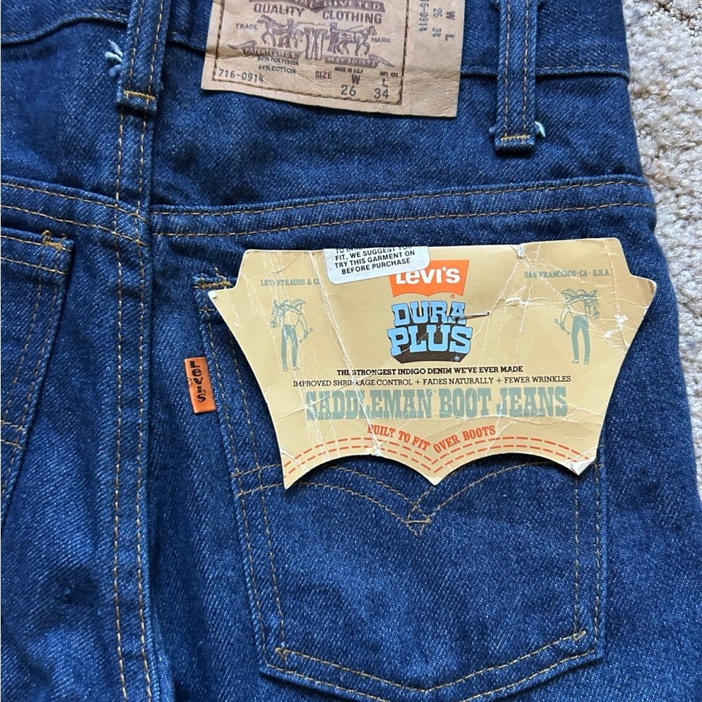 Orange tab Levi’s jeans